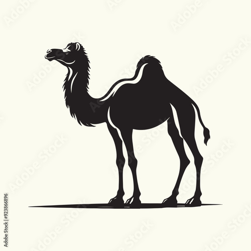 Arabian Camel silhouette Illustration Vector