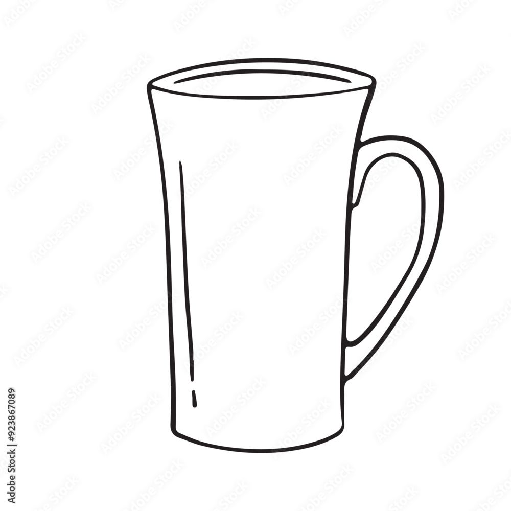 Hand drawn drinking cup and mug Hand drawn drinking cup and mug