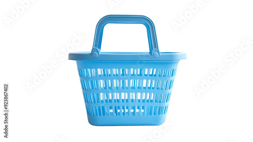 Plastic shopping basket transparent background