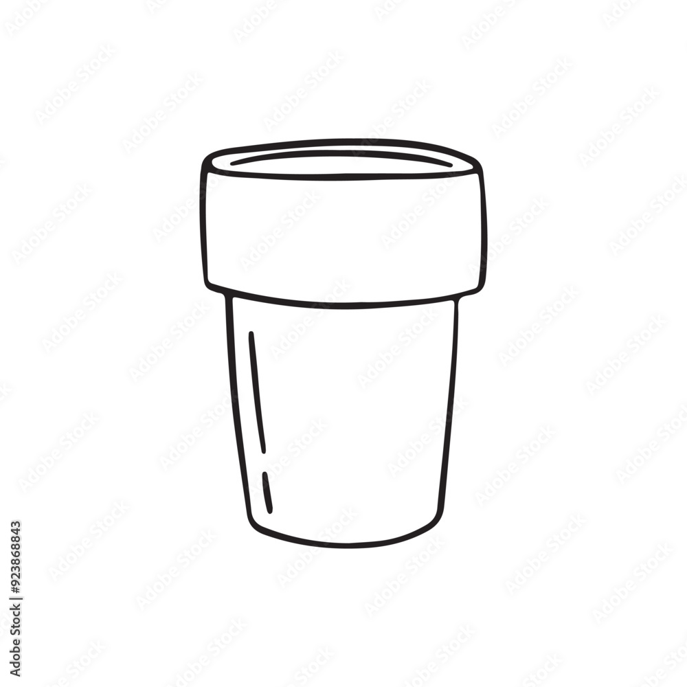 Hand drawn drinking cup and mug Hand drawn drinking cup and mug