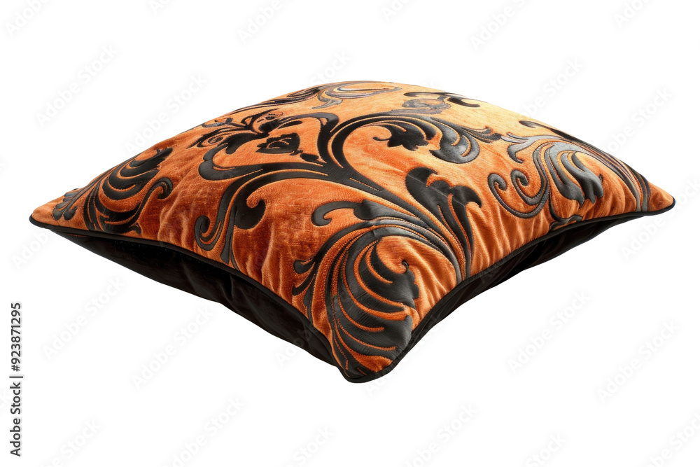 A decorative pillow isolated on a white background. A decorative pillow isolated on a white background.