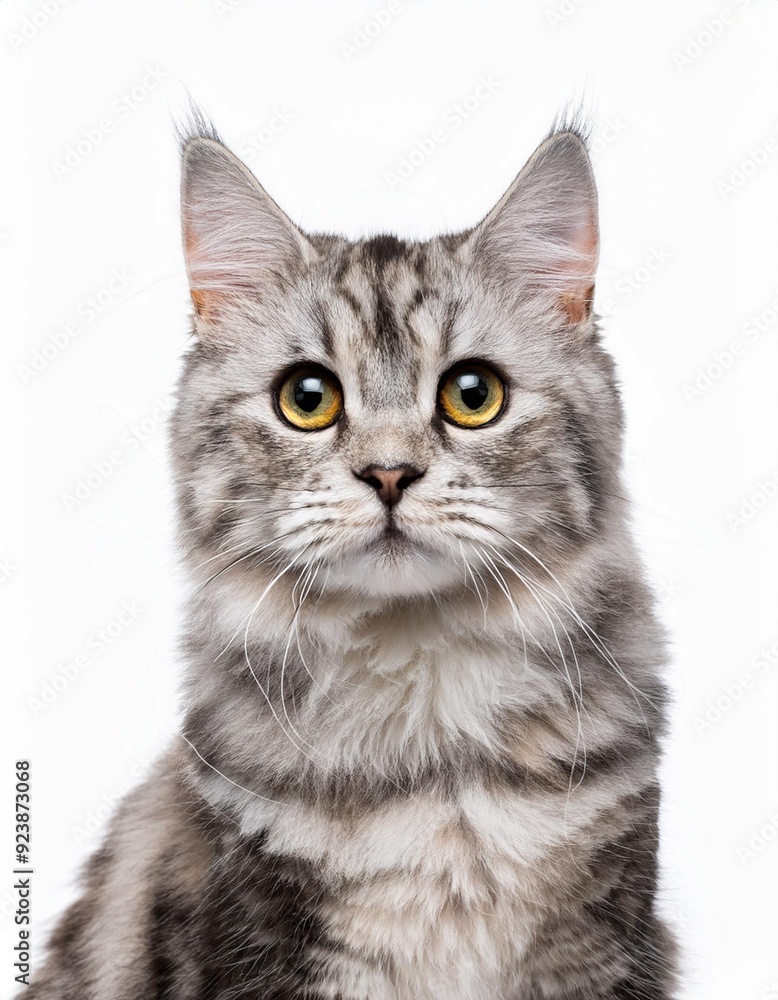 Fototapeta premium 猫のポートレート（cat portrait on white background） 