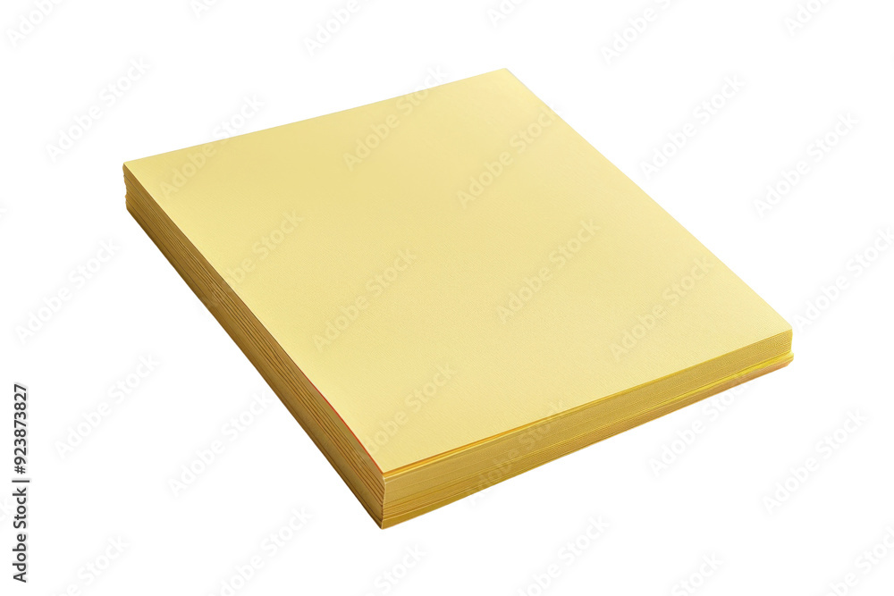 A sticky note pad isolated on a white background. A sticky note pad isolated on a white background.