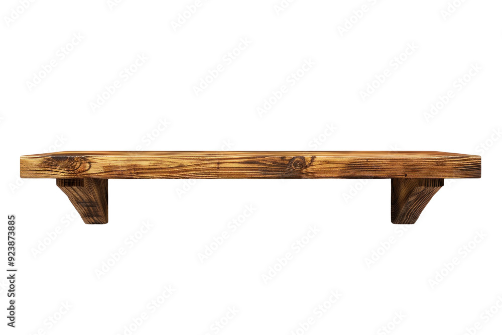 A wall shelf isolated on a white background. A wall shelf isolated on a white background.