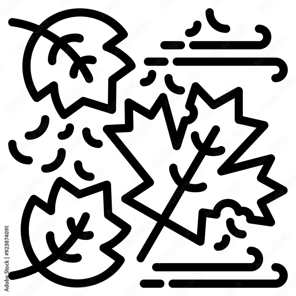 fallen leaves. vector single icon with a dashed line style. suitable for any purpose. for example: website design, mobile app design, logo, etc. fallen leaves. vector single icon with a dashed line style. suitable for any purpose. for example: website design, mobile app design, logo, etc.