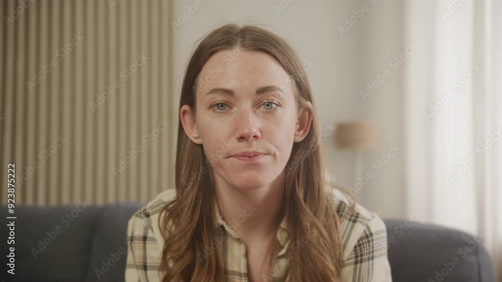 Woman Portrait in Apartment who Says Yes Woman Portrait in Apartment who Says Yes