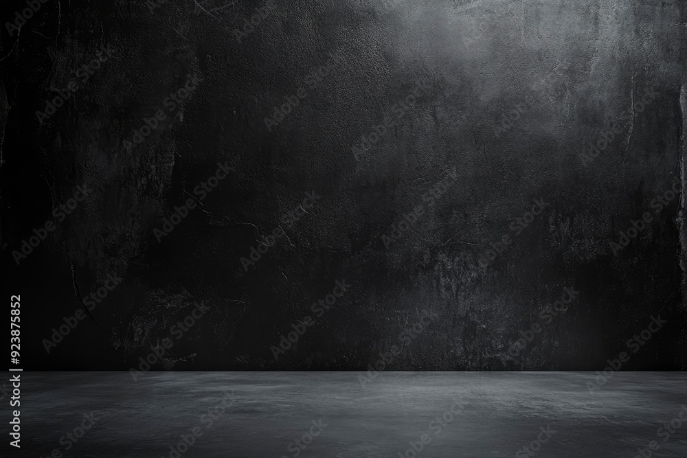 Dark and black horizontal empty cement wall studio wall and blank background banner for presented product, ai Dark and black horizontal empty cement wall studio wall and blank background banner for presented product, ai