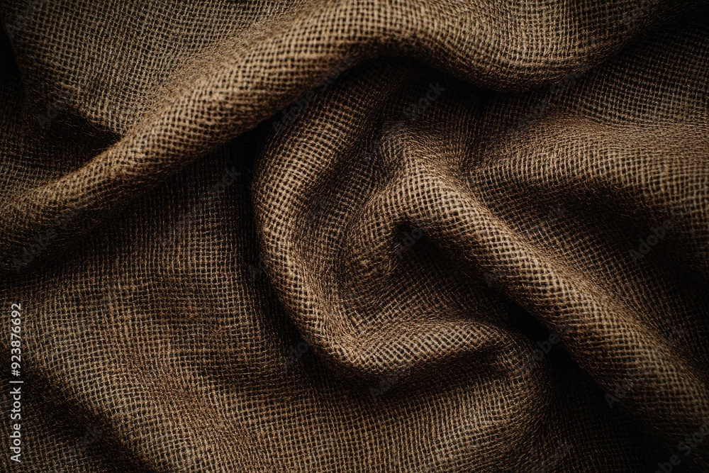 Fototapeta premium Dark brown fabric texture material fabric background , ai