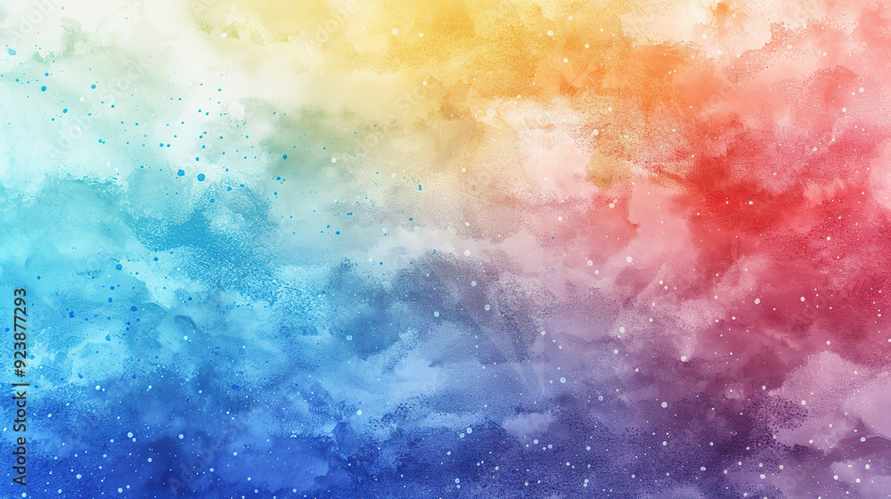 Fototapeta premium Vibrant Color Gradient Rendering Showcases a Dreamy Watercolor Texture Background, Perfect for Creative Design Concepts and Artistic Expressions