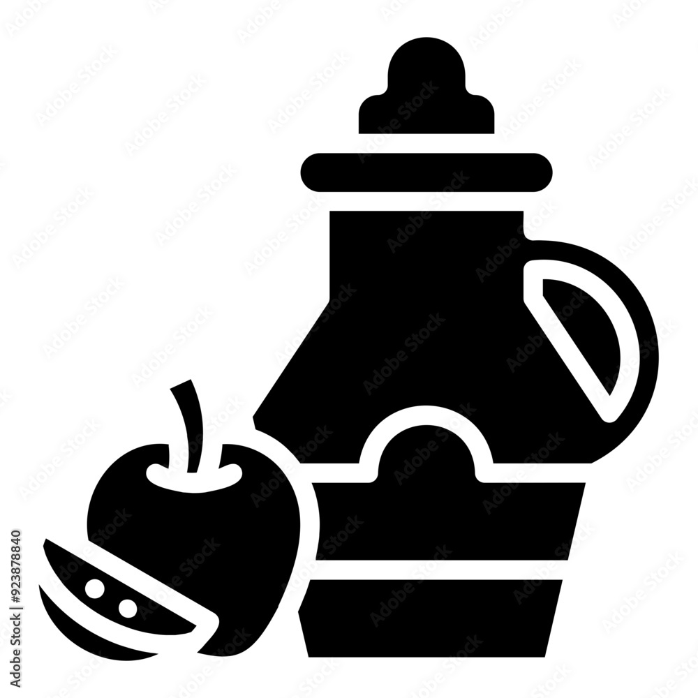 Fototapeta premium apple cider. vector single icon with a solid style. suitable for any purpose. for example: website design, mobile app design, logo, etc.