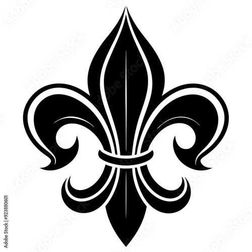 Heraldic symbol fleur de lis art vector illustration