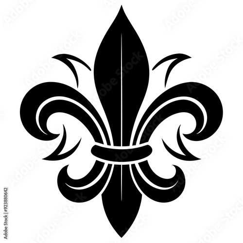Heraldic symbol fleur de lis art vector illustration