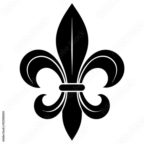 Heraldic symbol fleur de lis art vector illustration