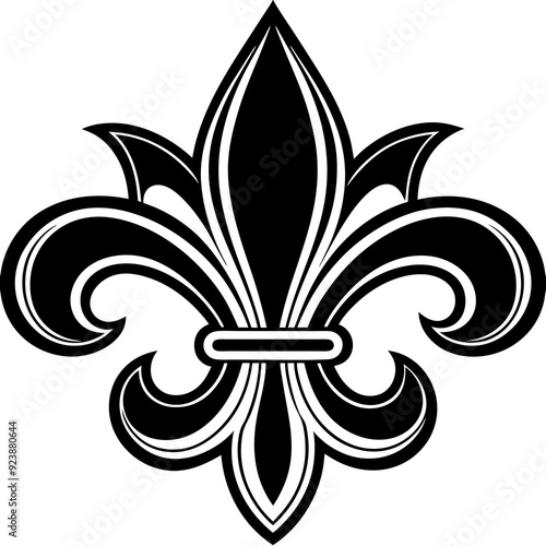 Heraldic symbol fleur de lis art vector illustration