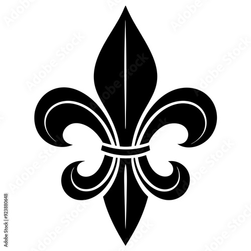 Heraldic symbol fleur de lis art vector illustration