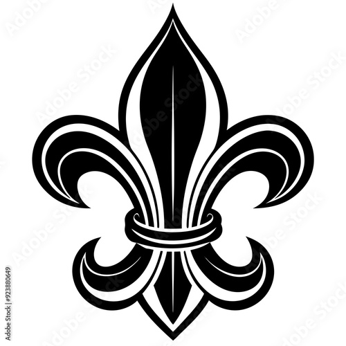 Heraldic symbol fleur de lis art vector illustration