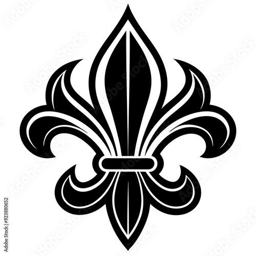 Heraldic symbol fleur de lis art vector illustration