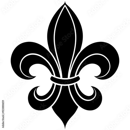 Heraldic symbol fleur de lis art vector illustration
