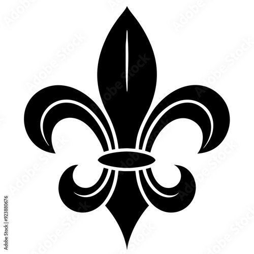 Heraldic symbol fleur de lis art vector illustration