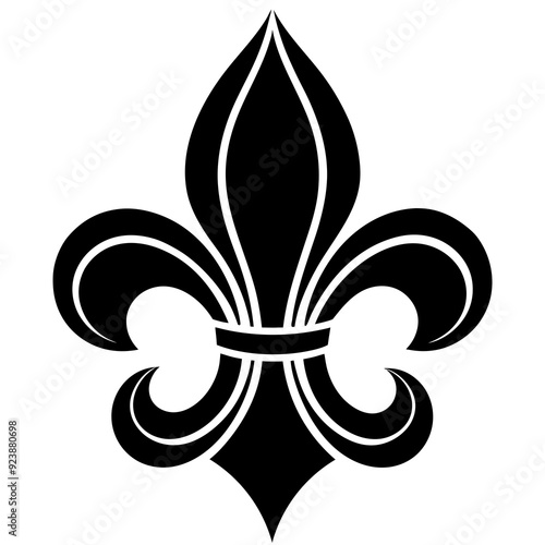 Heraldic symbol fleur de lis art vector illustration
