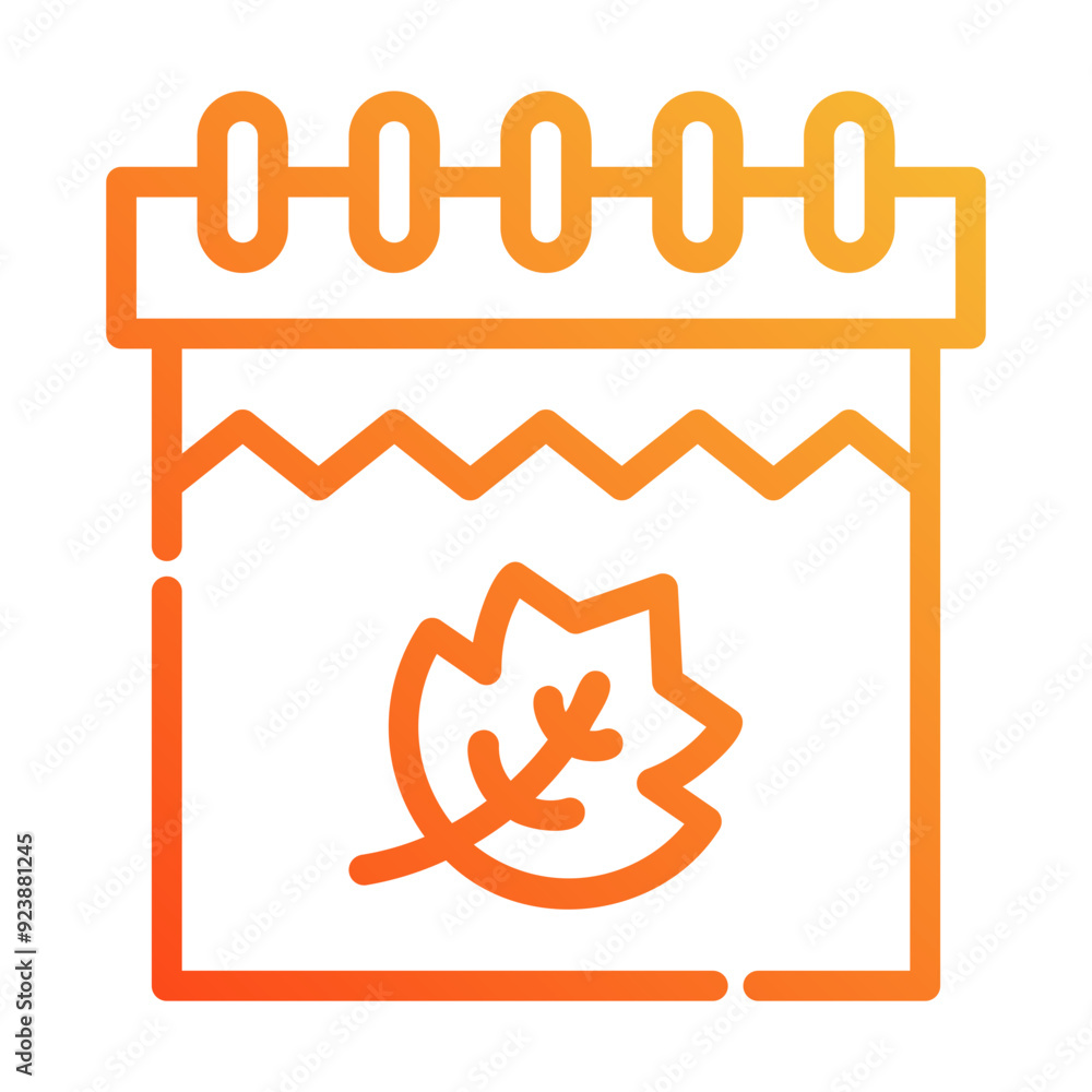 autumn calendar. vector single icon with a dashed line gradient style. suitable for any purpose. for example: website design, mobile app design, logo, etc. autumn calendar. vector single icon with a dashed line gradient style. suitable for any purpose. for example: website design, mobile app design, logo, etc.