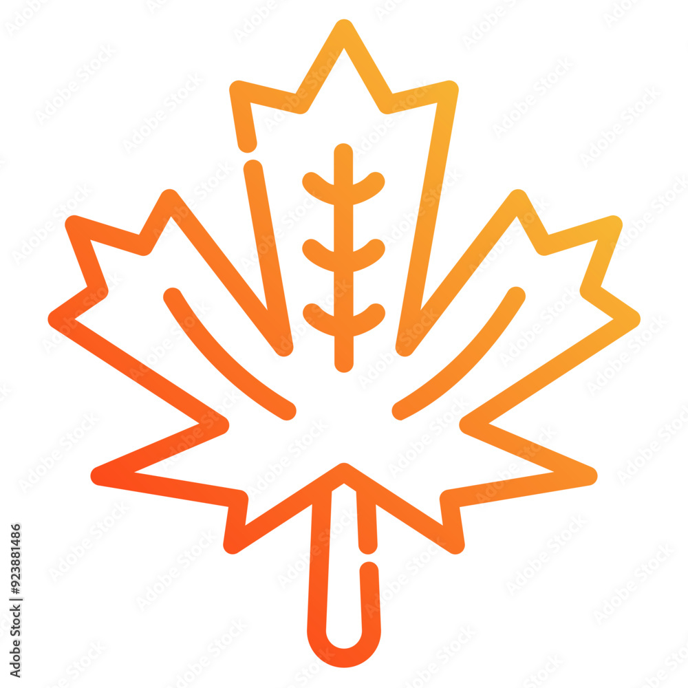 maple leaf. vector single icon with a dashed line gradient style. suitable for any purpose. for example: website design, mobile app design, logo, etc. maple leaf. vector single icon with a dashed line gradient style. suitable for any purpose. for example: website design, mobile app design, logo, etc.