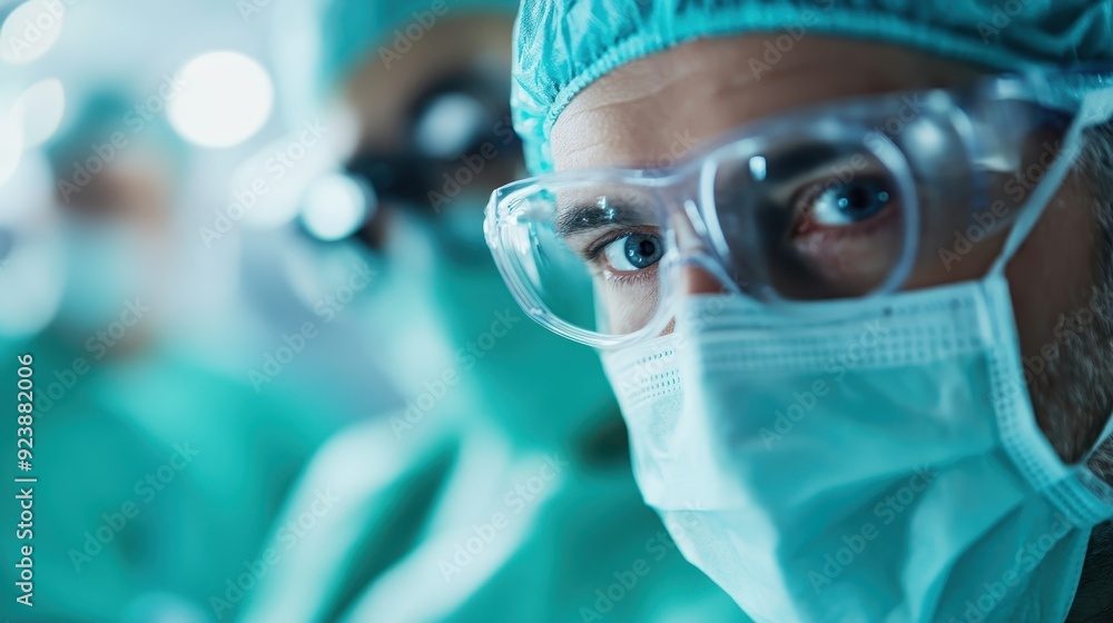 A focused surgical team prepares for a medical procedure in a sterile environment. The image highlights the importance of precision and teamwork in healthcare settings. A focused surgical team prepares for a medical procedure in a sterile environment. The image highlights the importance of precision and teamwork in healthcare settings.