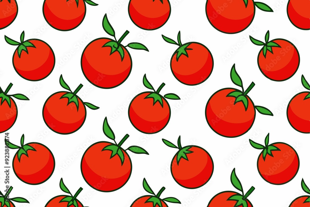 Seamless line pattern with tomato art vector illustration Seamless line pattern with tomato art vector illustration