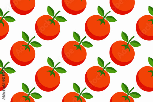 Seamless line pattern with tomato art vector illustration