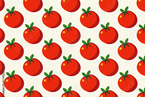 Seamless line pattern with tomato art vector illustration
