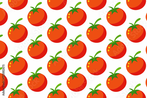Seamless line pattern with tomato art vector illustration