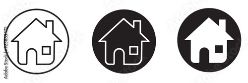 house flat vector icon set illustration 