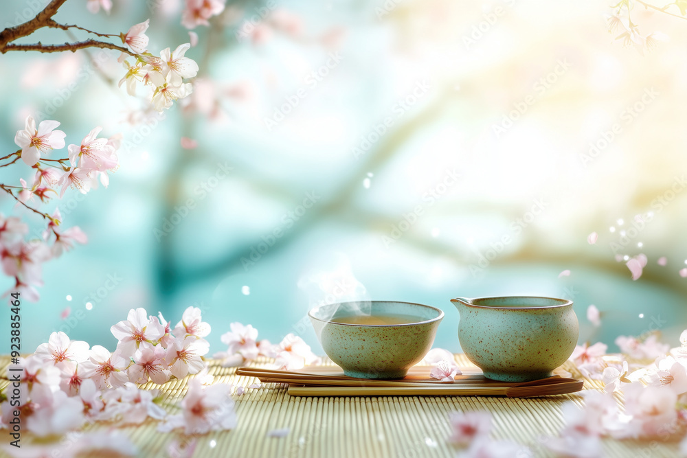 Zen Tea Ceremony with Cherry Blossoms Zen Tea Ceremony with Cherry Blossoms