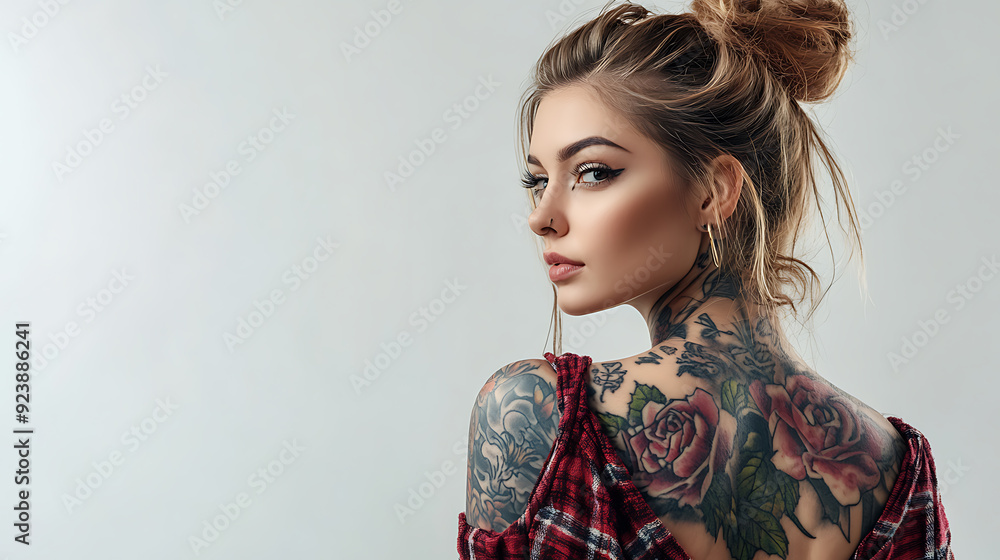 Women's tattoo, patterns and colors on the body Women's tattoo, patterns and colors on the body
