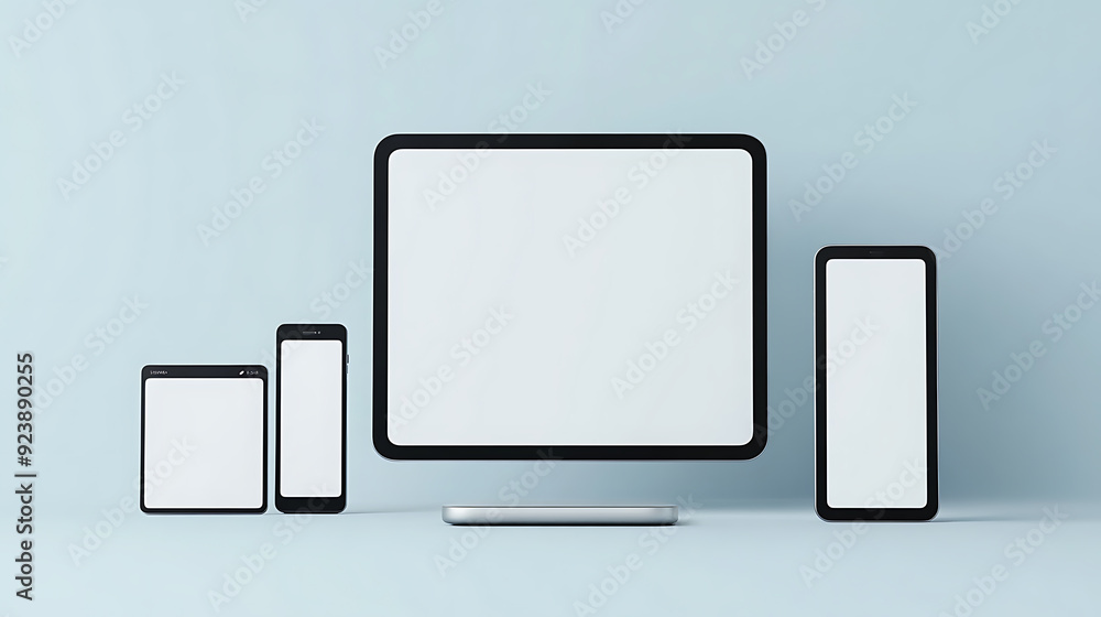 Mobile devices, mockup style, the technological devices facilitate communication and work. Mobile devices, mockup style, the technological devices facilitate communication and work.