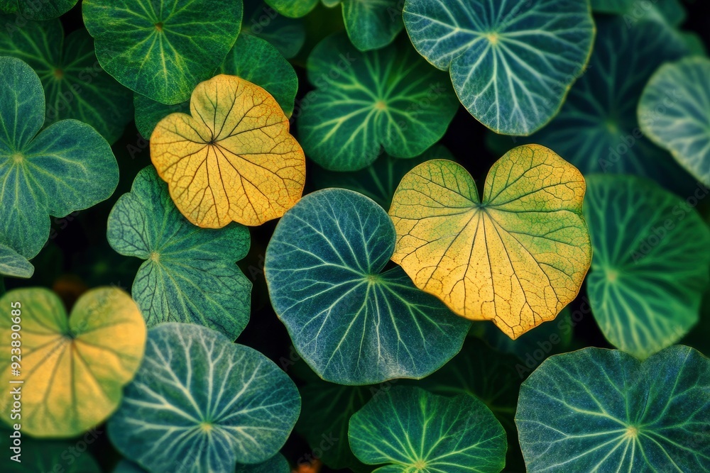 Macro leaves background , ai