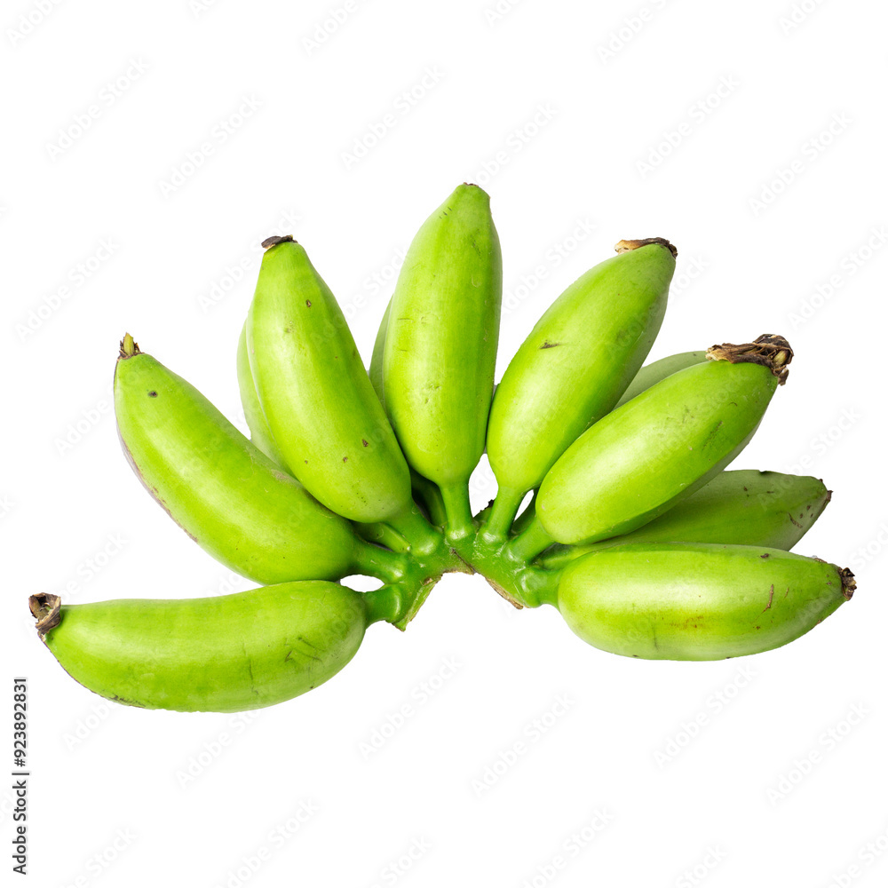 Fresh bunch of green bananas isolated on white background Fresh bunch of green bananas isolated on white background