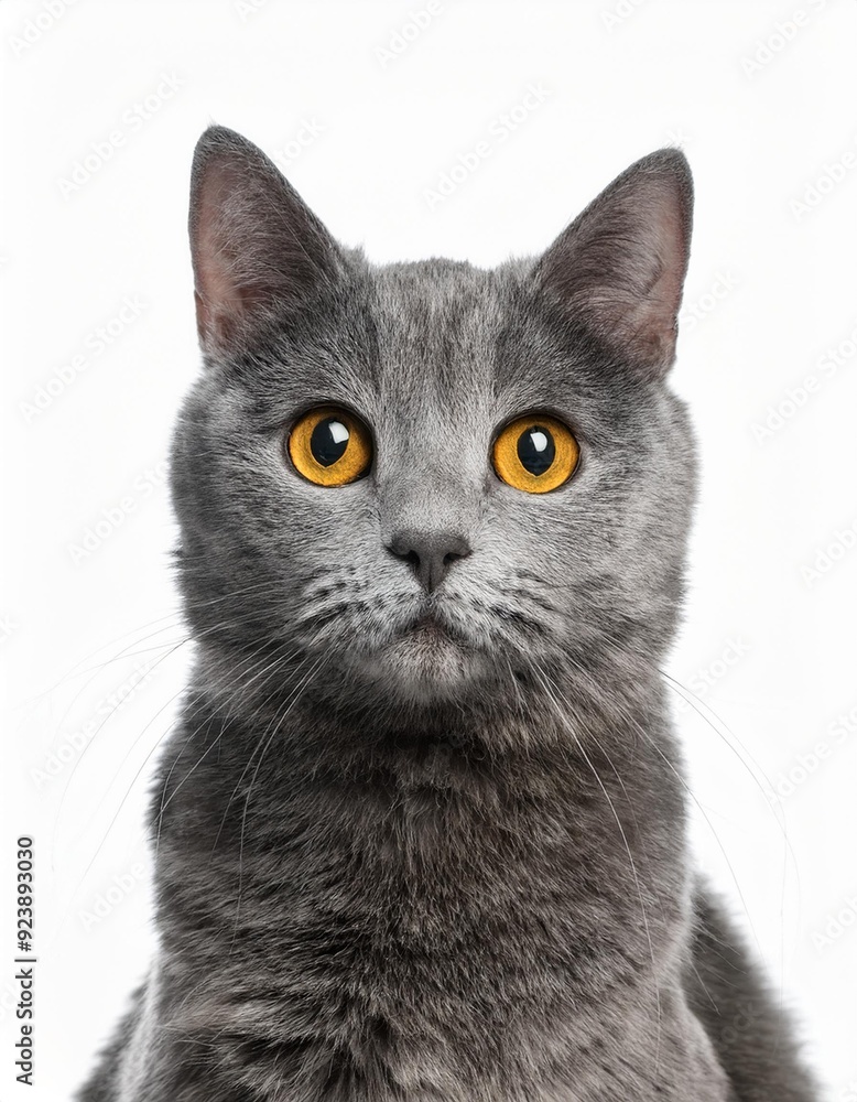 Fototapeta premium 猫のポートレート（cat portrait on white background） 
