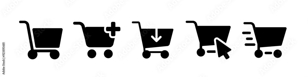 Cart icon set. Shopping cart Cart icon set. Shopping cart