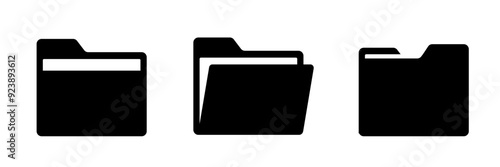 Folder icon. Folder icon set.