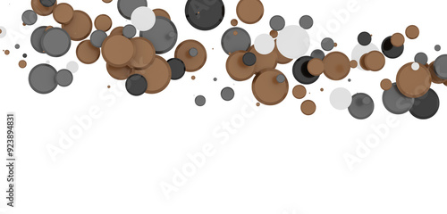 Multicolor confetti abstract background with a lot of falling pieces, isolated on a white background.