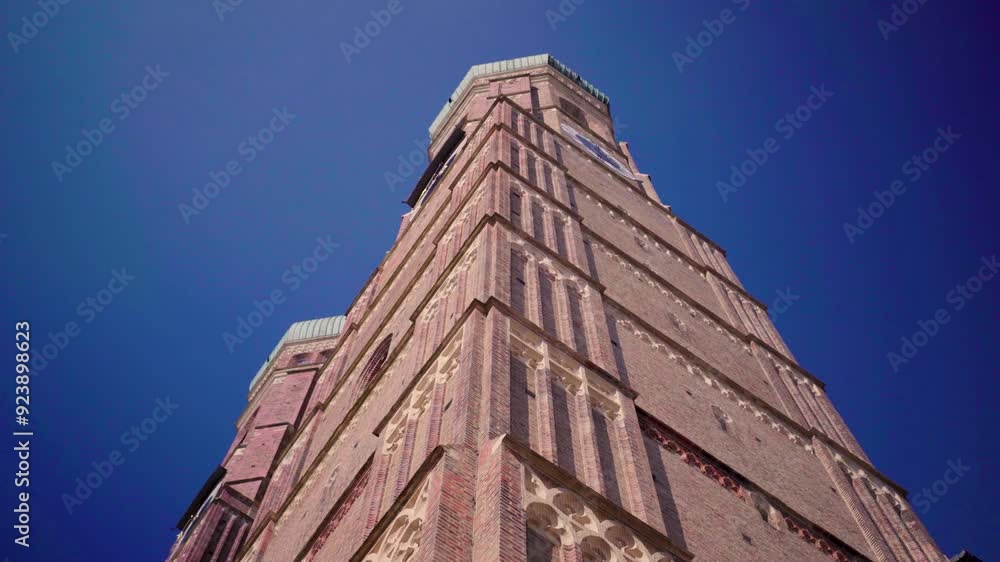 Corner of gothic church tower of Frauenkirche in Munich Germany Corner of gothic church tower of Frauenkirche in Munich Germany