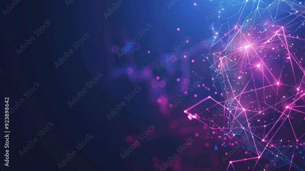 Abstract Digital Network with Glowing Connections Abstract Digital Network with Glowing Connections