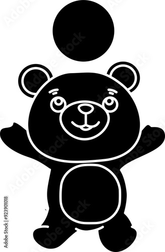 Cute bear vector illustration