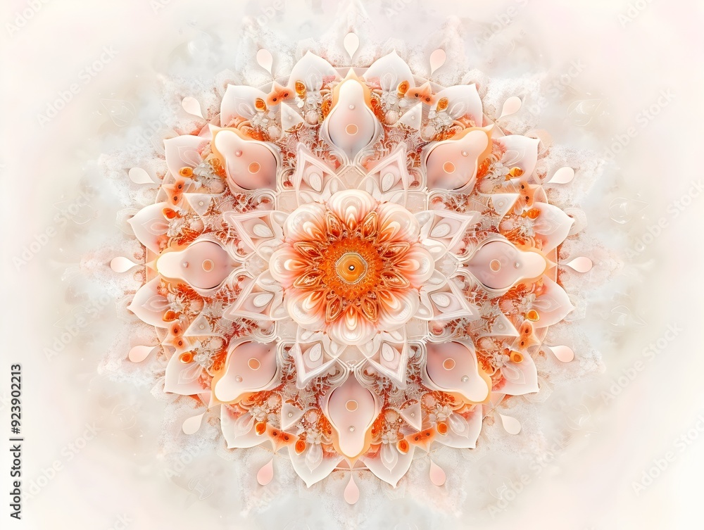 Mesmerizing Mandala with Elaborate Floral Motifs and Balanced Symmetry