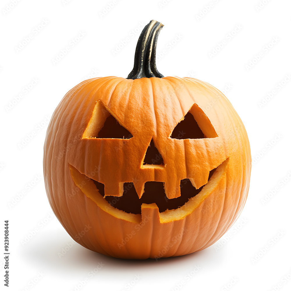 Halloween pumpkin with scary face Jack O'Lantern isolated on white background. Halloween pumpkin with scary face Jack O'Lantern isolated on white background.
