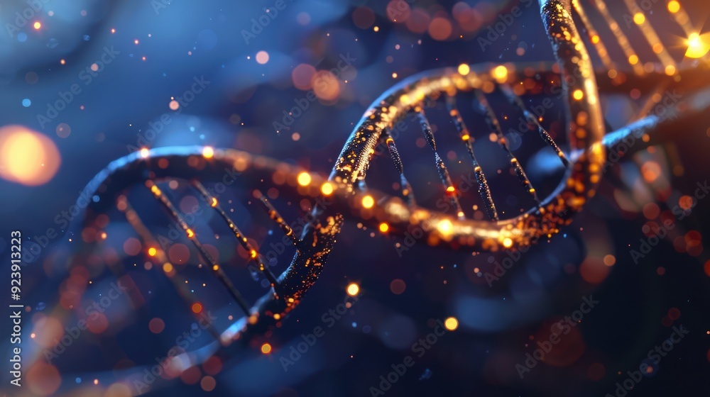 Glowing DNA Helix Glowing DNA Helix
