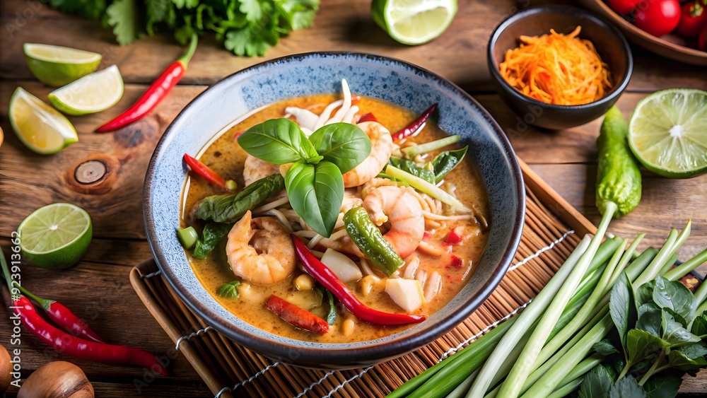 Thai food background AI generated Thai food background AI generated