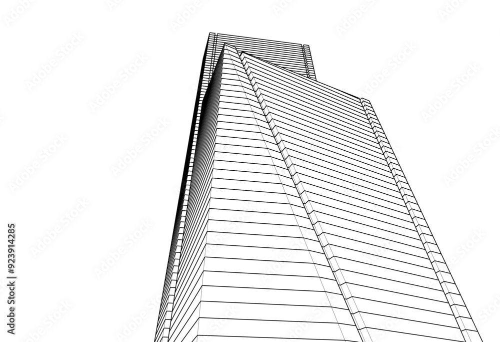 abstract architecture vector 3d illustration abstract architecture vector 3d illustration