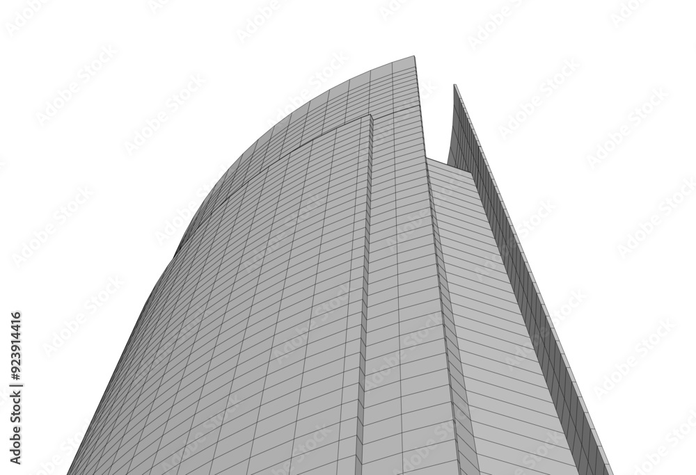 abstract architecture vector 3d illustration abstract architecture vector 3d illustration